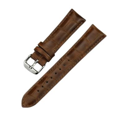 China Exquisite Workmanship Vintage Strap Cow Leather Strap Handmade Wholesale Bulk Calfskin Genuine Leather Watch Band for sale