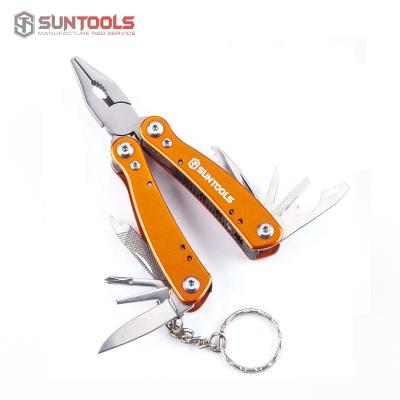 China Foldable Outdoor Multi Combination Stainless Steel Hand Tool Screwdriver Bottle Opener Knife Combination Pliers With Key Chain for sale