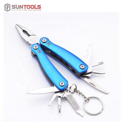 China Stainless Steel MULTI FUNCTIONAL Multi Functional Outdoor Gift Camping Suntools Key Chain Cutter Combination Pliers Knife Folding Tools for sale