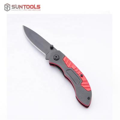 China Non-variable Black Oxidation Finished Folding Outdoor Pocket Stainless Steel Blade DIY Tools Utility Knife for sale