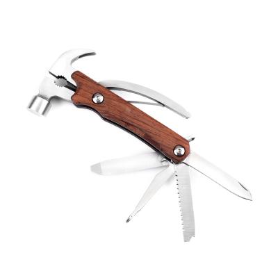 China Multifunctional Small Handle Camping Tent Hammer Tools Cutter Knife Openers Screwdriver Claw Hammer Special Design Outdoor Wooden Camping Ground for sale