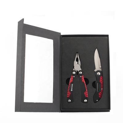 China Portable Customized Color And Logo Sells Tool Kit 2PCS Multi Tool Kit Pocket Knife Nose Pliers Wholesale Long Tool Kits for sale