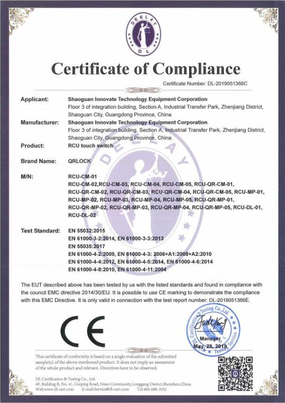 CE - Shaoguan Innovate Technology Equipment Corporation Ltd.