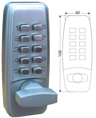 China Zinc Alloy Mechanical Key Cover 10 Number Digital Password Code Lock for sale