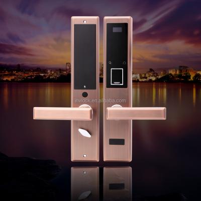 China 304 stainless steel residence home use high security external door fincger printing password card lock for sale