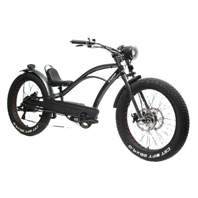 China Fat Bike 500W Steel Electric Chopper Bike 26 Inch Beach Cruiser Electric Chopper Bike for sale