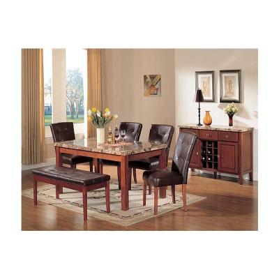 China (Other) modern adjustable dining table set with 4 set and long set chairs for sale