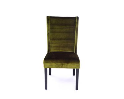 China Modern Wooden Legs Fabric Leather Cover Velvet Chair Dining Chair for sale