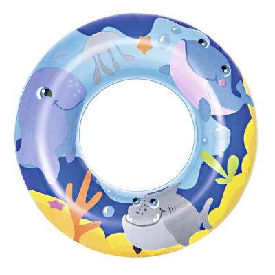 China Cartoon Pattern Easy Inflatable Swim Ring For Kids With Environmental PVC Material for sale