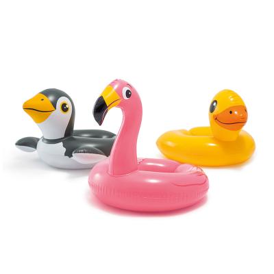 China Foldable Swim Pool Toys Inflatable Animals Swimming Ring For Kids for sale