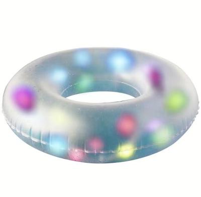 China Foldable Factory Pool Float Ring LED Inflatable Swimming Rings For Adult for sale