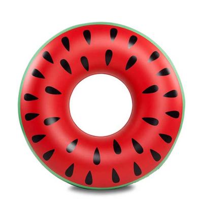 China Fashionable Inflatable Watermelon PVC Pool Beach Swimming Ring for sale