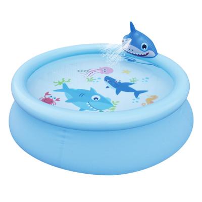 China Garden/Family Water Party/Pool Shark Jet Inflatable Animal Spray Pool New Style Summer Outdoor Hot Sale For Kids And Adults Water Fun for sale