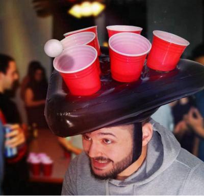 China Factory Sales Inflatable Beer Pong Hat Game for sale