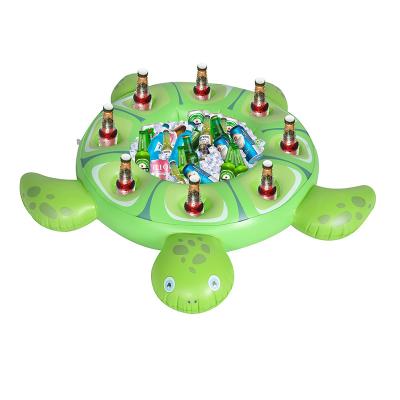 China Sustainable Hot Water Pool Party Inflatable Turtle Shape Ice Bucket Water Float for sale