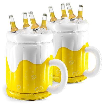 China Factory Custom Inflatable PVC Beer Ice Bucket Viable For Pool Family Party for sale