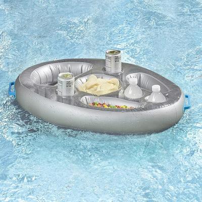 China Factory Fashionable Hot Selling Inflatable Drink Holder and Fruit Tray Water Float for Poolside Party for sale