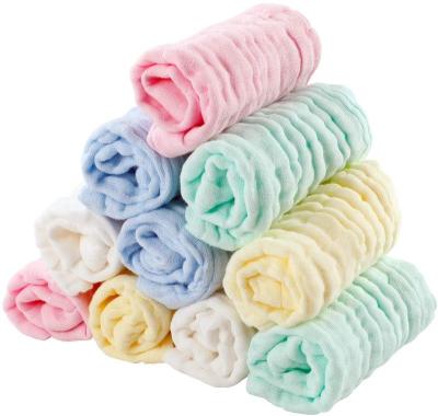 China 12x12 Compressed Inches Soft Organic Cotton Muslin Baby Wash Cloth for sale