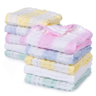 China Compressed 100% Muslin Cotton Towel Baby Washcloths Set For Newborn for sale