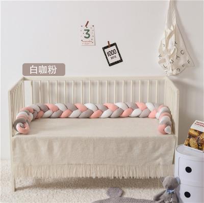 China Amazon Sustainable Warm Home Decor Knot Knitted Soft Designer Cushion Baby Crib Braided Bumper for sale