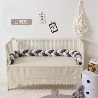 China Bumper Infant Bebe Crib Protector Cot Bumper Baby Crib Braid Knot Cushion Viable Pillow Bumper for sale