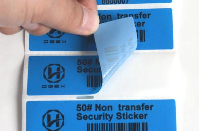 China Dark Object Non Residue Security Labels / Anti Tampering Tape Full Color for sale