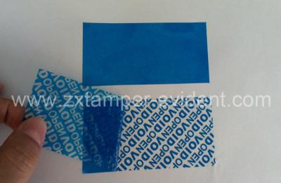 China Kundenspezifischer Logo Tamper Evident Label Void-Garantie-Sicherheits-Dichtungs-Aufkleber zu verkaufen