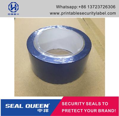 China Blue / Red Security Seal Tape , 25 Microns Tamper Evident Sealing Tape for sale