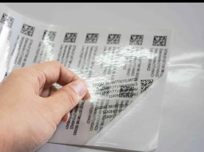 China Stempelschneiden Sie transparenter selbstklebender Besetzer-offensichtliche Sicherheits-Aufkleber für Plastikkarton zu verkaufen