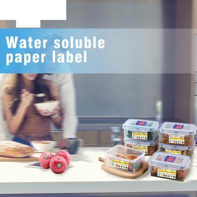 China Etiquetas de papel solúvel em água Etiquetas solúveis para embalagens alimentares à venda