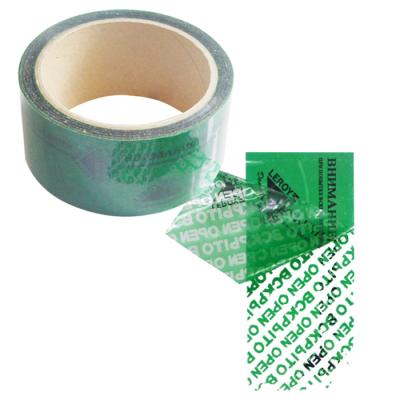 Chine Bande nulle faite sur commande d'emballage de garantie de Logo Tamper Evident Security Tape à vendre