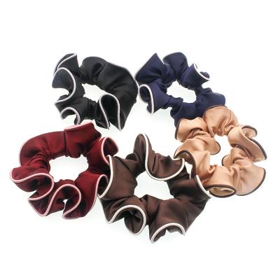 China High Quality Decoration Satin Ponytail Holder Cloth Hair Bands Scrunchies Hair Ties for sale