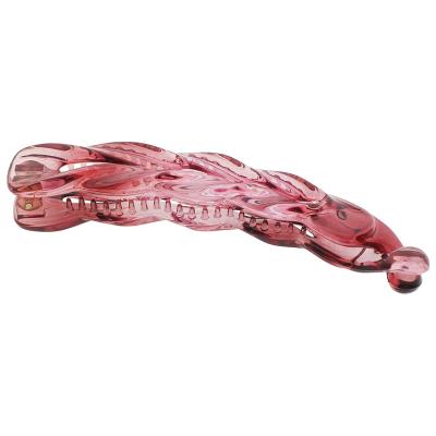 China Anniversary ; commitment ; present ; part ; wedding ; The advertisement ; attractive anniversary polycarbonate hair barrettes, light red banana hair clip for sale