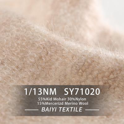 Китай Мягкая пряжа шерстей 1/13NM и Mohair для вязать крючком крючком шарфов и шляп продается