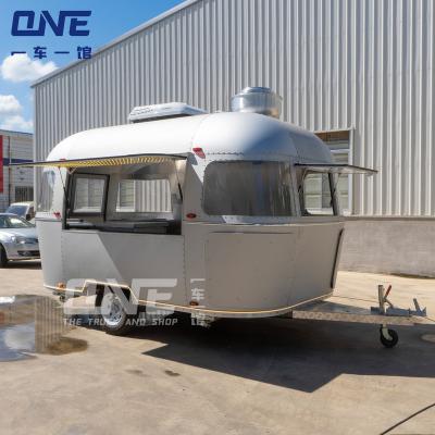 China Modern Towable Carting Trailer catering coffee trailer mobile food truck trailer ice cream truck fully equipped restaurant for sale