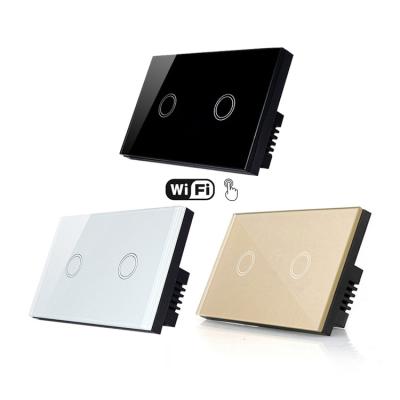 China Home Appliance WIFI 2 Band US Tuya Standard App Life Wall Light Smart Touch Switch Receiver for sale