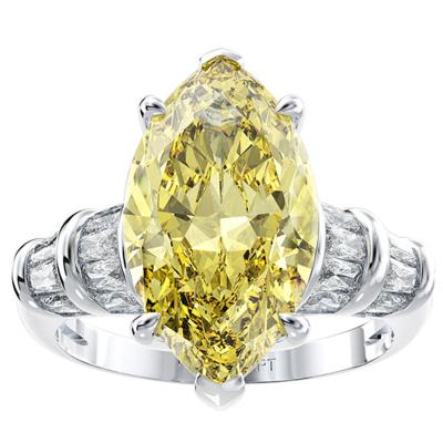 China Diamonds Ring Fine Jewelry Wholesale from Sterling Silver Marquise Cut Created Moissanite from Vintage 925 for sale