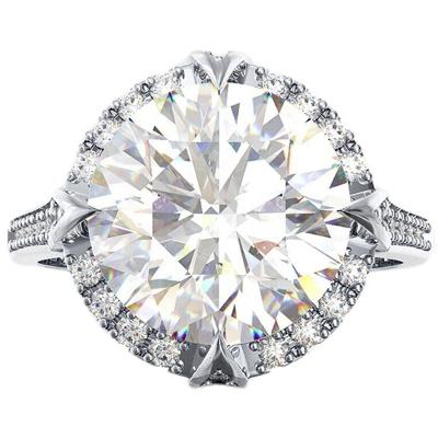 China Vintage 925 Sterling Silver Diamond Created Moissanite Ring Fine Jewelry Wholesale for sale