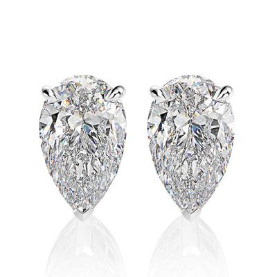 China CLASSIC High Quality Luxury Created Moissanite Earrings For Wedding for sale