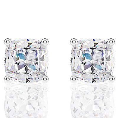 China CLASSIC 925 Sterling Silver Created Moissanite Earrings Fine Ear Studs Jewelry Wholesale for sale