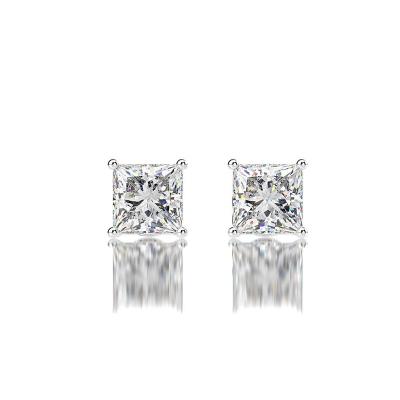 China CLASSIC 925 Sterling Silver Created Moissanite Earrings for sale