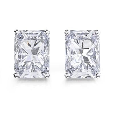 China CLASSIC 925 Sterling Silver Created Moissanite Earrings for sale