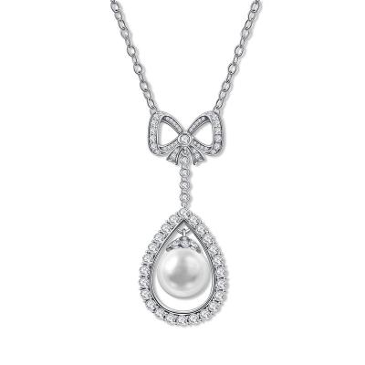 China 925 Sterling Silver Jewelry CLASSIC Daily Wear Pearl Necklaces for sale