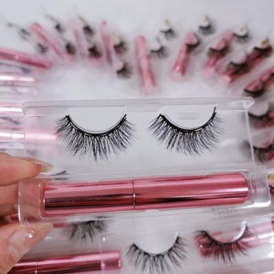 China 25-30 Times Luxury Real Mink Magnetic Eyelashes 10 Magnetic Lashes Magnetic Natural Mink Lashes Wholesale 3d Eyelashes for sale