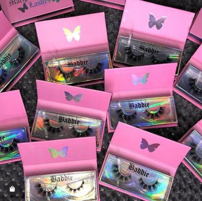 China Factory price natural seller mink lasheswholesale hot sale false eyelashes cruelty free with butterfly lashbox packing for sale