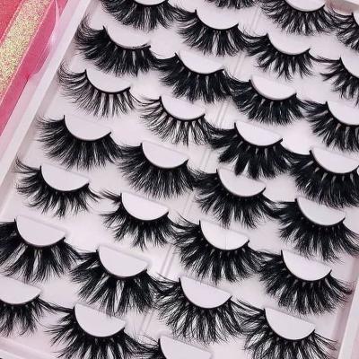 China 25-30 Times Wholesale 25mm Mink Eyelashes 3d Strip Full Lashes Seller Private Label Lashesbox Factory Price Custom Mink Lashes for sale