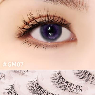 China Natural Tapered False Eyelashes For Lashes 3D Lashes Wholesale Private Label Short Strip Lady False Eyelashes Asian Natural Clear for sale