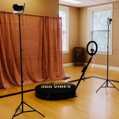 China Led 360 Photo Booth With Bag 115cm Custom Portable Travel 360 Video Camera Booth Camera Auto Rotating 360 Rotating Photo Booth Photobooth For Device for sale