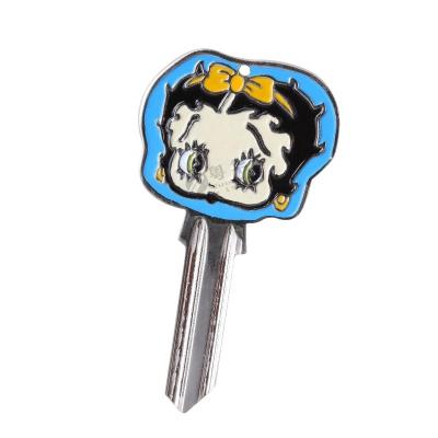 China Supplier Custom Design Locksmith Brass/Aluminum/Titanium/Metal Blank Key Design And Keyway ul050 With Cute Colorful Cartoon Shapes House Mute Key For Lock for sale