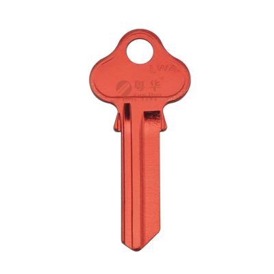 China Colored Uncut Key Aluminum Key Blank LW4 Popular Ultra Light Weight Door Lock/Cabinet/Cylinder Aluminum Blank For Key Alike Value Cutting Machine for sale